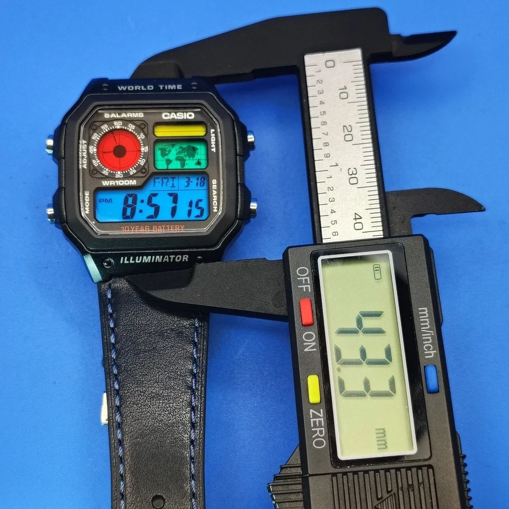 New! 2026 Casio AE1200WH Royale World Time Stained Glass Dial Mens Quartz Watch